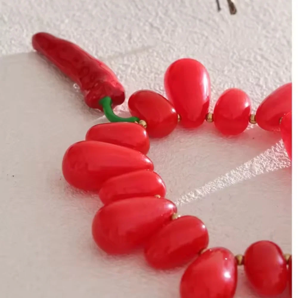 Red Chili Pepper Hot Necklace